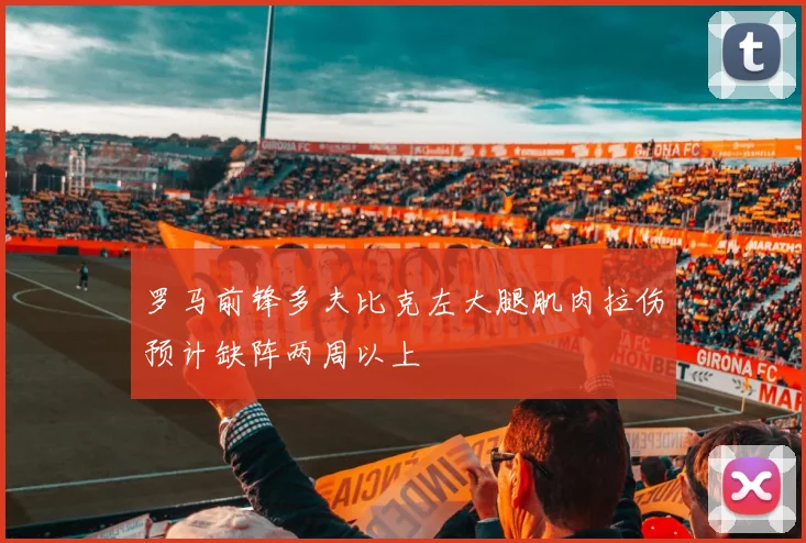罗马前锋多夫比克左大腿肌肉拉伤预计缺阵两周以上